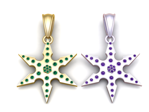 Title - Name Niga Star Pendant 3D Printable Model 3D Принт Модель