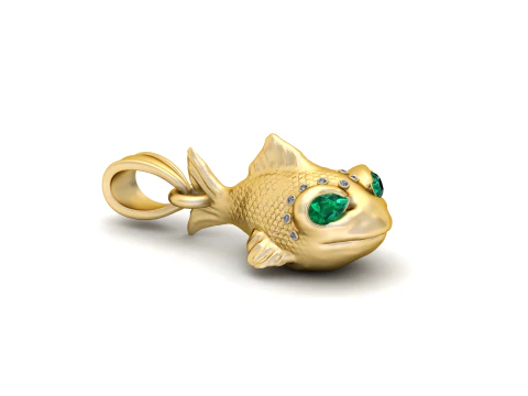 Wisiorek ze zwierzęciem-rybą Model do druku 3D Model do druku 3D