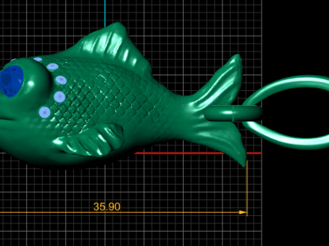 Fish Animal Pendant 3D Printable Model 3D Print Model