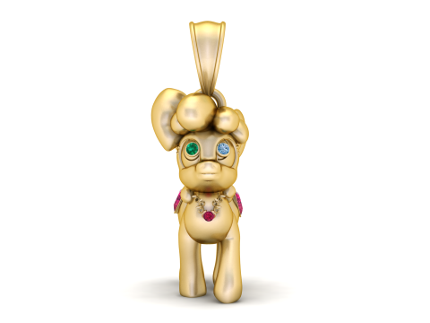 Cute Pony Pendant 3D Printable Model 3D printmodel