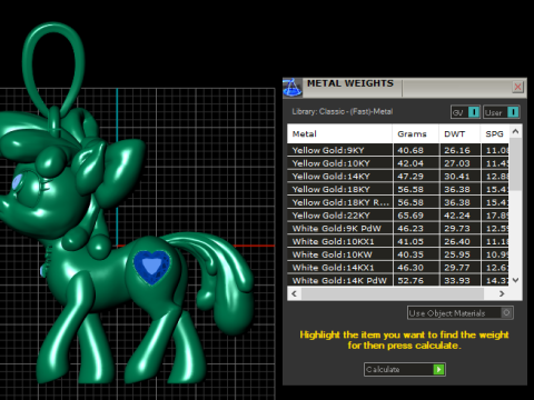 Cute Pony Pendant 3D Printable Model 3D printmodel