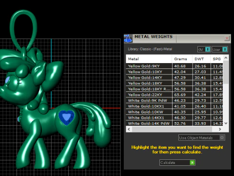 Cute Pony Pendant 3D Printable Model 3D Print Model