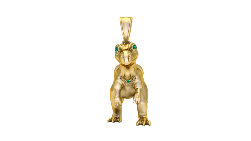 Dinosaur Animal Pendant 3D Printable Model 3D Print Model .c4d .max .obj .3ds .fbx .stl .blend 