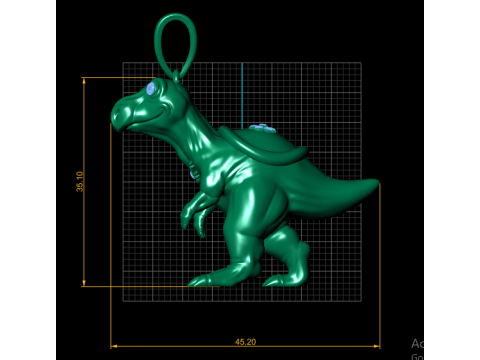 Dinosaur Animal Pendant 3D Printable Model 3D Print Model