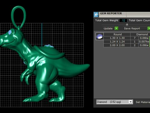 Dinosaur Animal Pendant 3D Printable Model 3D Print Model