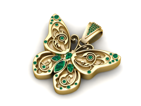Cute Butterfly Pendant 3D Printable Model 3D प्रिंट मॉडल