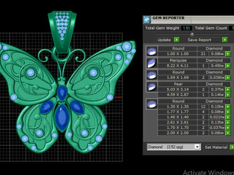 Cute Butterfly Pendant 3D Printable Model 3D Print Model