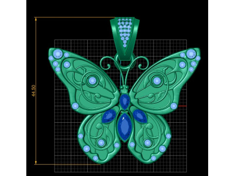 Cute Butterfly Pendant 3D Printable Model 3D प्रिंट मॉडल