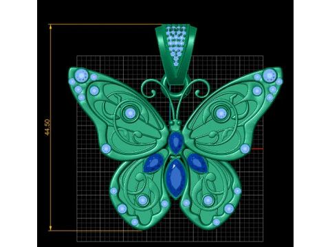 Cute Butterfly Pendant 3D Printable Model 3D Print Model