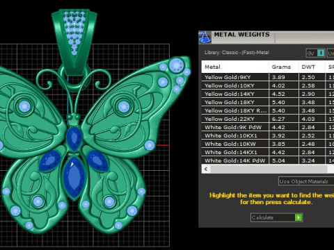 Cute Butterfly Pendant 3D Printable Model 3D प्रिंट मॉडल