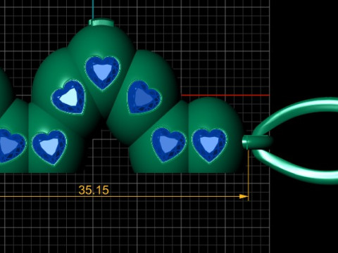 Caterpillar Happy Pendant 3D Printable Model 3D Baskı Modeli