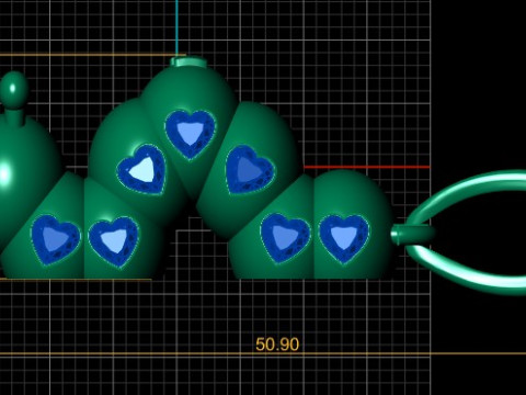 Caterpillar Happy Pendant 3D Printable Model 3D Baskı Modeli