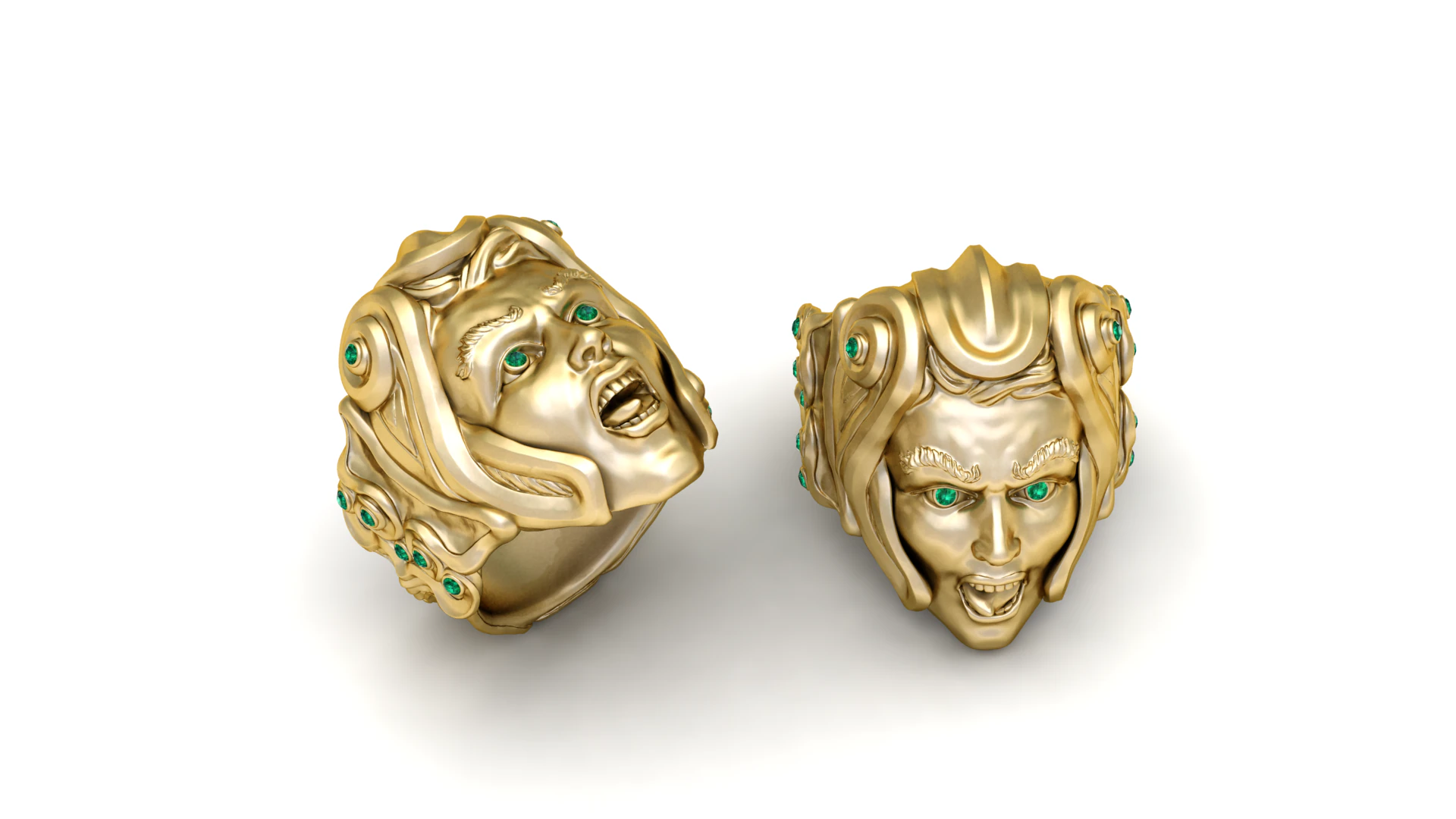 Man Face Ring 3D Printable Model 3D Print Model .c4d .max .obj .3ds .fbx .stl .blend 