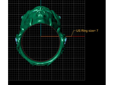 Man Face Ring 3D Printable Model 3D Print Model