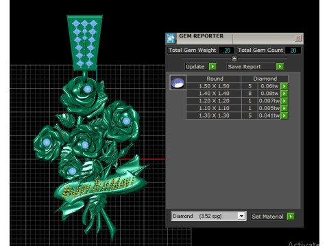 Rose Flower Pendant 3D Printable Mode 3D Print Model