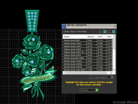 Rose Flower Pendant 3D Printable Mode 3D Print Model