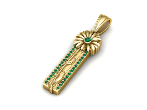 Daisy Floral Pendant 3D Printable Model 3D Print Model