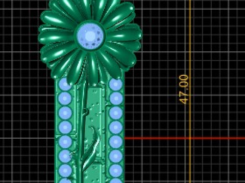 Daisy Floral Pendant 3D Printable Model 3D Принт Модель