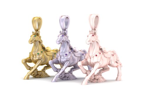 Horse Animal Pendant 3D Printable Model Model do druku 3D