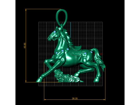 Horse Animal Pendant 3D Printable Model Model do druku 3D