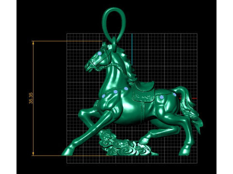 Horse Animal Pendant 3D Printable Model Model do druku 3D