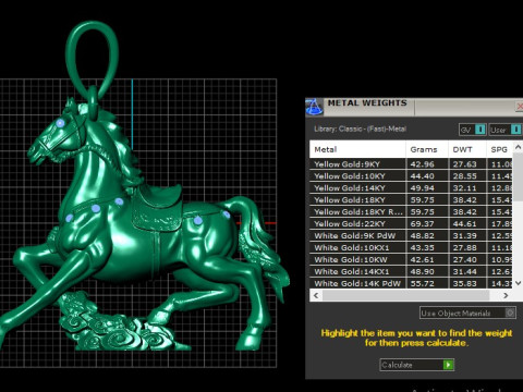 Horse Animal Pendant 3D Printable Model Model do druku 3D