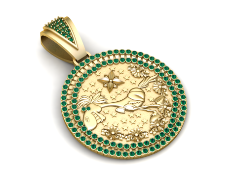 Horse Medallion Pendant 3D Printable Model 3D 打印模型