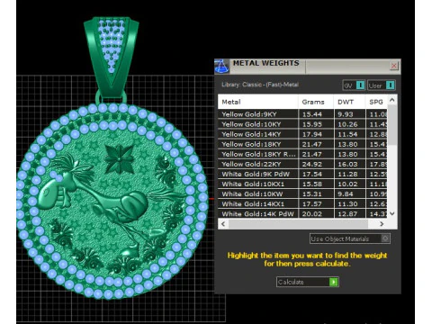 Horse Medallion Pendant 3D Printable Model 3D Print Model