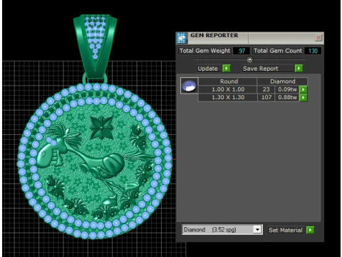Horse Medallion Pendant 3D Printable Model 3D Print Model