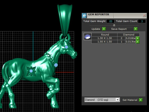 Elegant Horse Pendant 3D Printable Model Model Cetak 3D