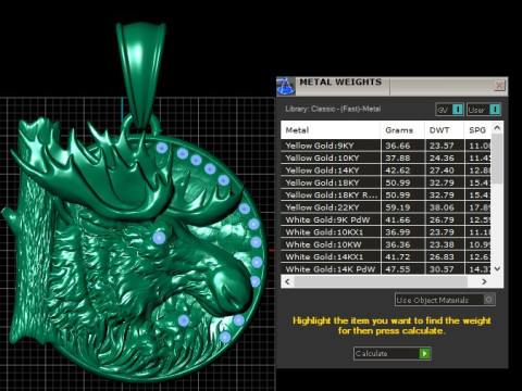 Deer Head Pendant 3D Printable Model 3D प्रिंट मॉडल