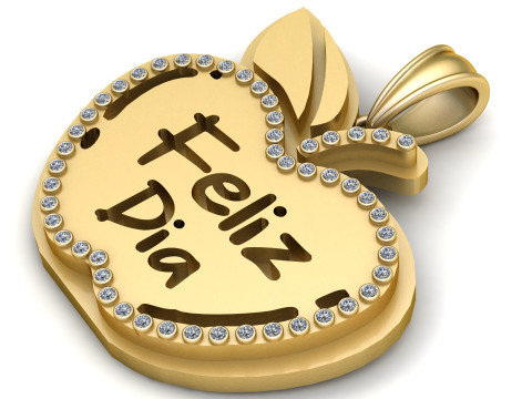 Feiz Dia Heart Pendant 3D Printable Model Modèles 3D en vedette