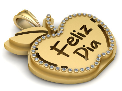 Feiz Dia Heart Pendant 3D Printable Model Modèles 3D en vedette