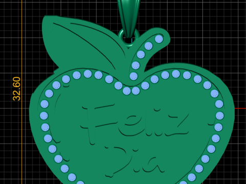 Feiz Dia Heart Pendant 3D Printable Model Modèles 3D en vedette