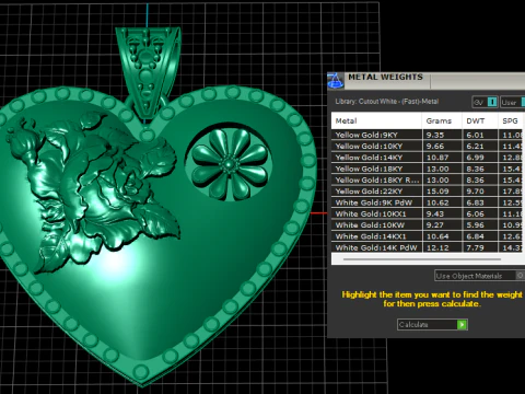 Floral Heart Pendant 3D Printable Model 3D Print Model