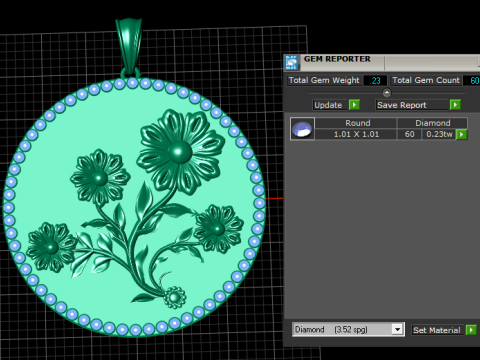 Daisy Flower Pendant 3D Printable Model 3D Print Model
