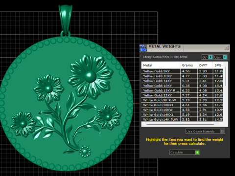 Daisy Flower Pendant 3D Printable Model 3D Print Model