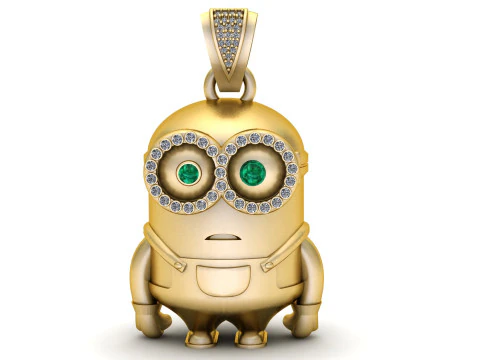 미니언 영감 펜던트 3D 인쇄 가능한 모델 3D 프린트 모델