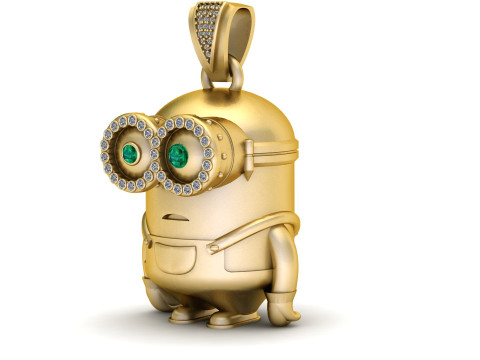 Minion Inspired Pendant 3D Printable Model 3D Print Model