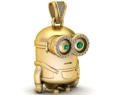 Minion Inspired Pendant 3D Printable Model 3D Print Model