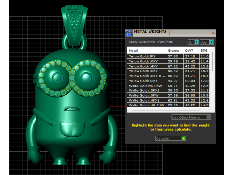 Minion Inspired Pendant 3D Printable Model 3D Print Model