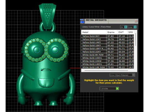 Minion Inspired Pendant 3D Printable Model 3D Print Model