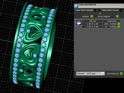 Heart Band Ring 3D Printable Model Model Cetak 3D
