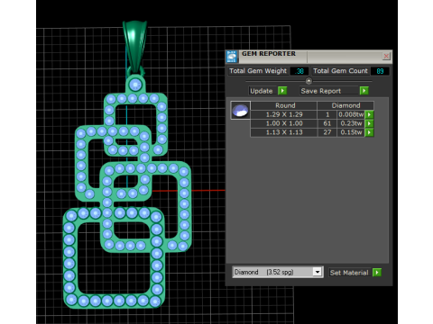 Geometric Square Pendant 3D Printable Model 3D Druckmodell