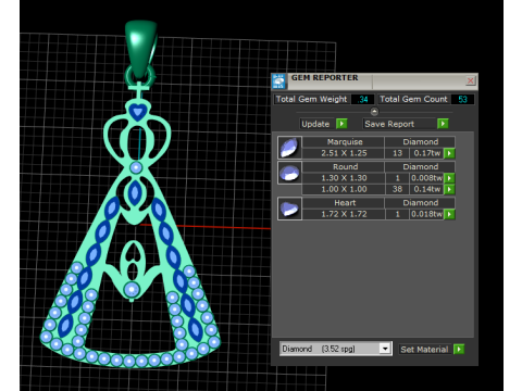 Colgante Corona Zafiro 3D Printable Model Modèles 3D en vedette