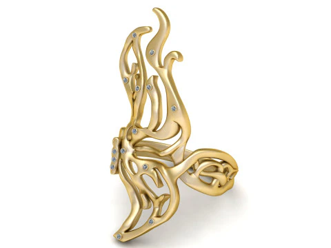 Butterfly Wing Ring 3D Printable Model 3D Print Model