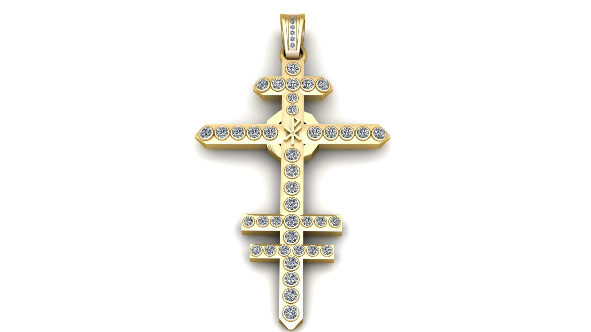 Orthodox Cross Pendant 3D Printable Model 3D Print Model .c4d .max .obj .3ds .fbx .stl .blend