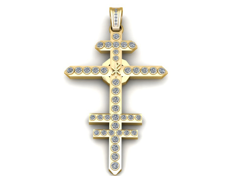 Orthodox Cross Pendant 3D Printable Model 3D printmodel