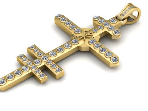 Orthodox Cross Pendant 3D Printable Model 3D Print Model