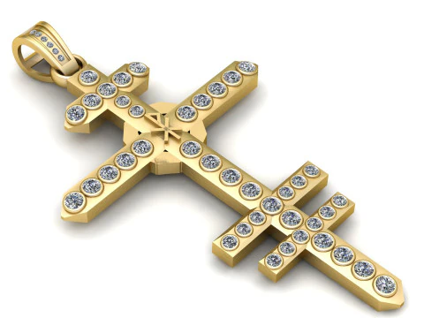 Orthodox Cross Pendant 3D Printable Model 3D Print Model